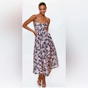 Hutch NWT Brixton Sleeveless Floral-Print Midi Dress Size Medium
